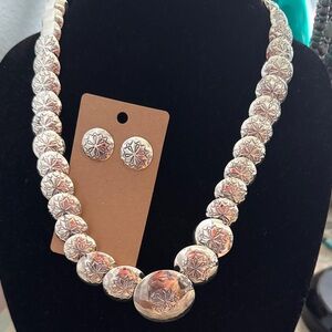 Sterling Silver Necklace and Earring Set